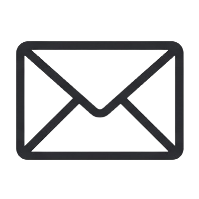 A minimalistic envelope icon, representing email contact.